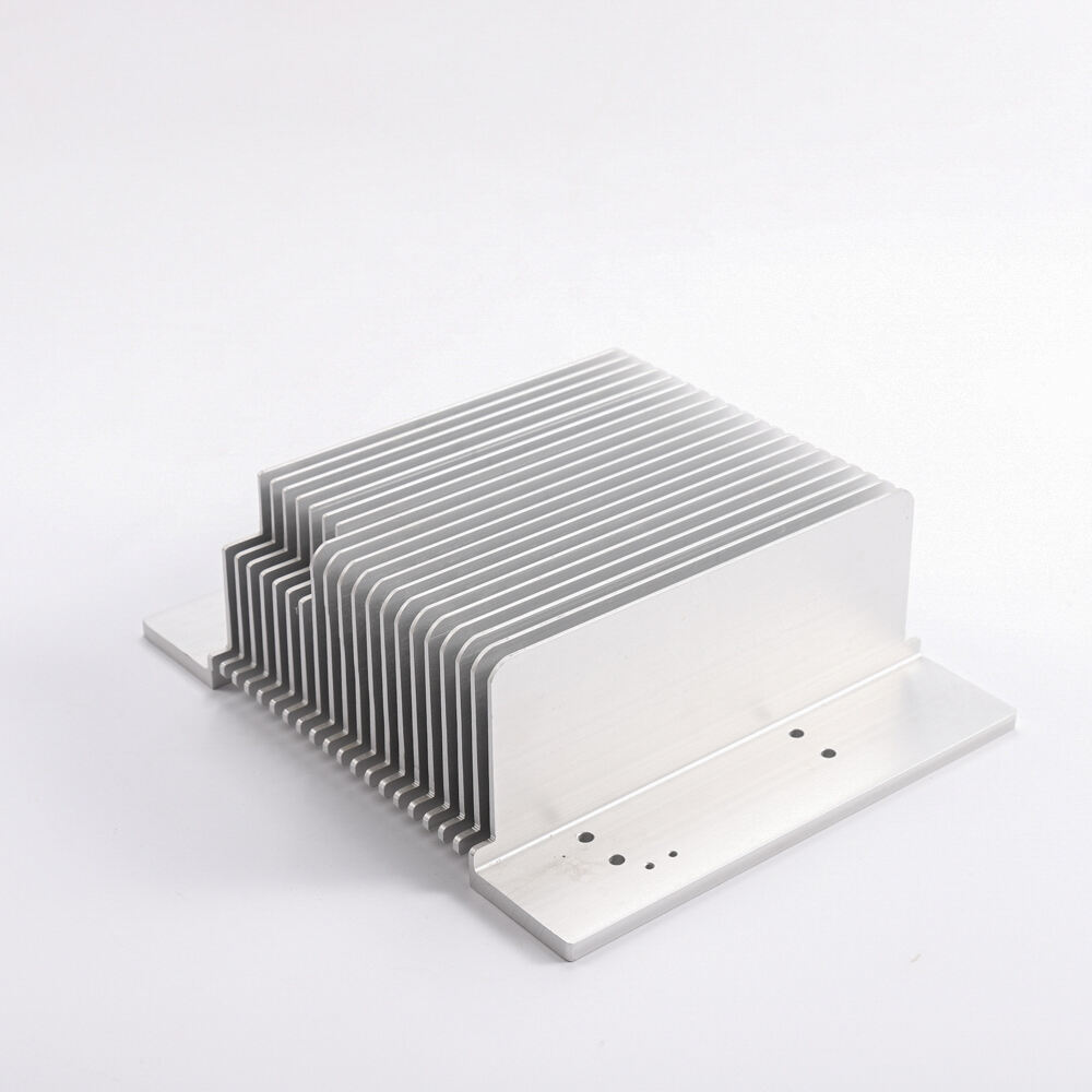 Pilak na Anodized Mataas na Kapangyarihan ng Elektronikong Dispositibo na Pagganap ng Sogtong Ilaw ng Led Light Extruded Heatsink Profile Radiator Extrusion Aluminum Heat Sink