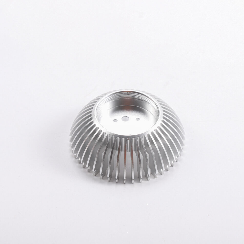 Pasadyang Cnc Turning Extruded Heat Sink Profile Radiator Aluminum Round Sunflower 20w AR111 Led Bulb Light Heatsink