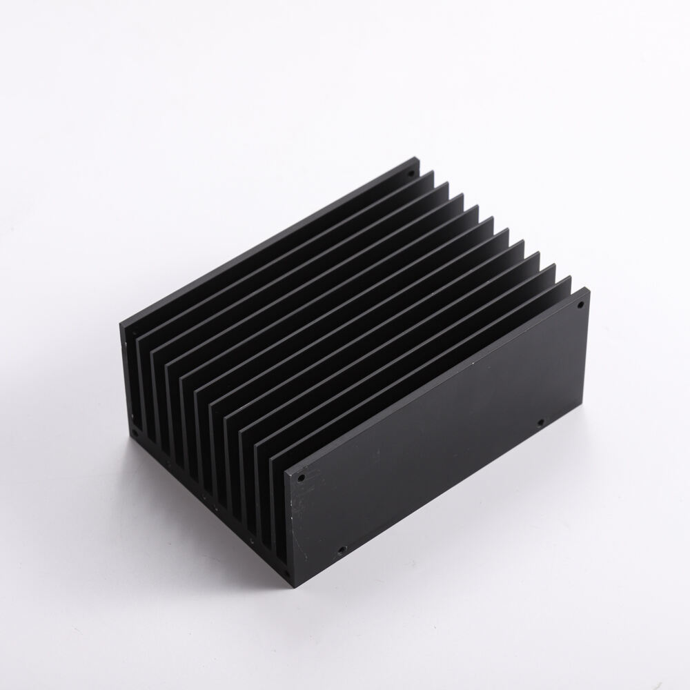 6063 Black Anodized Cnc Milling Extruded Heatsink Profile Radiator Electronic Extrusion Aluminum Water Cooled Heat Sink