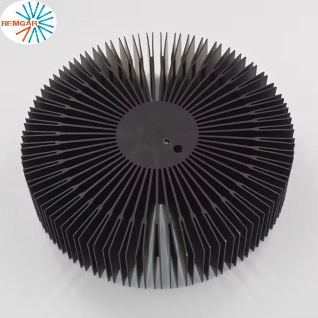 Black Anodized Cnc Milling Custom Aluminum Extrusion Heatsink Profile Extruded Electronic Components Heat Sink