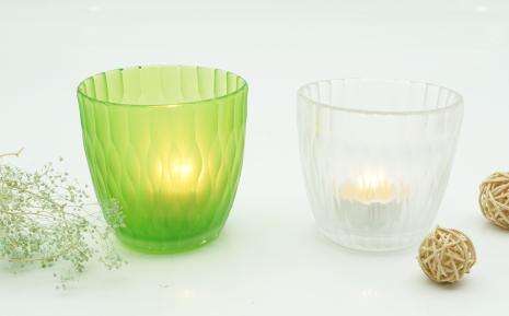 6oz Lovely Handmade Glass Candle Holders manufacture