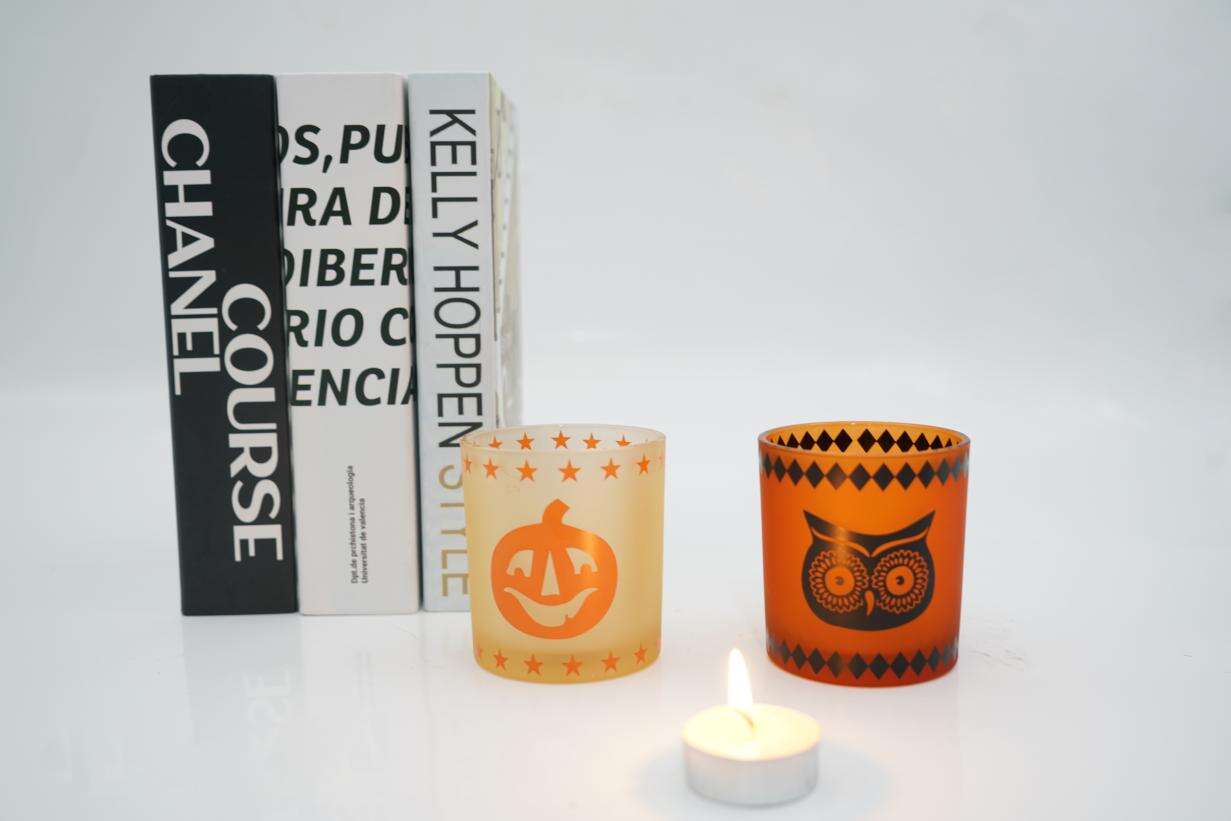 5.6oz decal candle holders for tables supplier