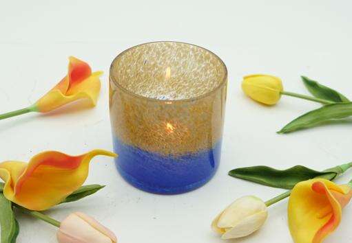 14oz Handmade Gradient Luxury Glass Candle Jars factory