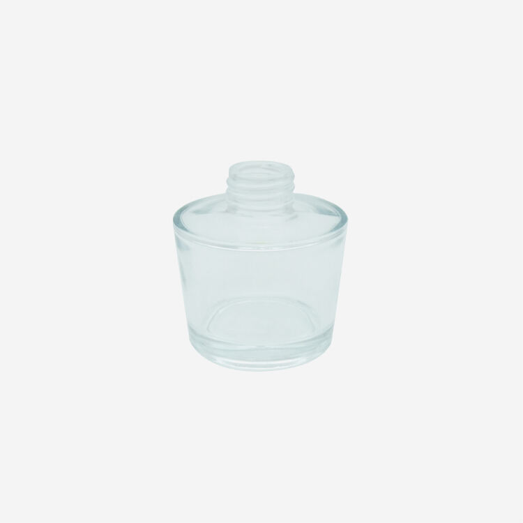 Rounded Clear Glass Diffuser Bottle with Different Color Bottoms