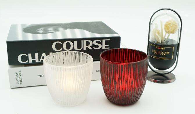 6oz Christmas Handmade Glass Candle Holders factory