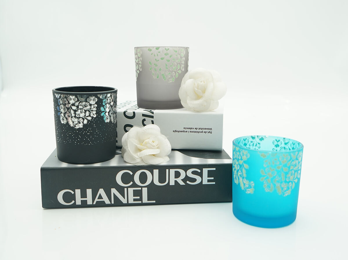 Harderson Screen Printed and Hot Stamp Glass Candle Holder   supplier