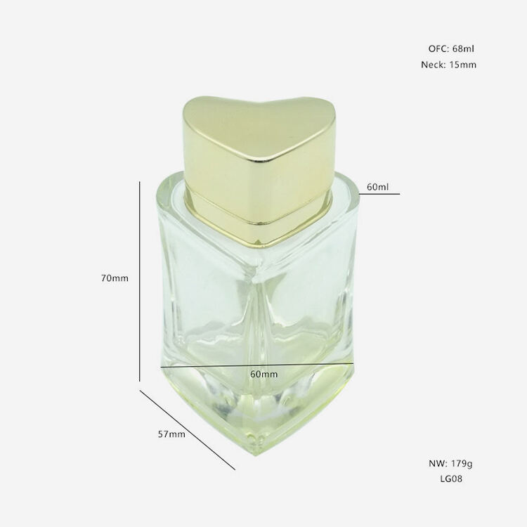 2oz Heart-Shaped Perfume Bottle With Pump Spray factory