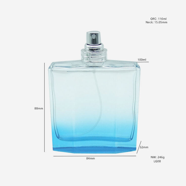 100ml Classic Style Square Glass Perfume Bottle With Pump Spray details