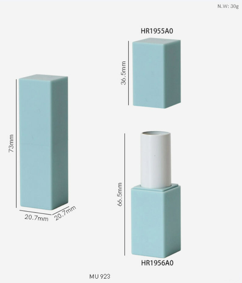 Wholesale Harderson high quality square color injection recycled plastic cosmetic makeup packaging with magnet connection design for lipstick factory