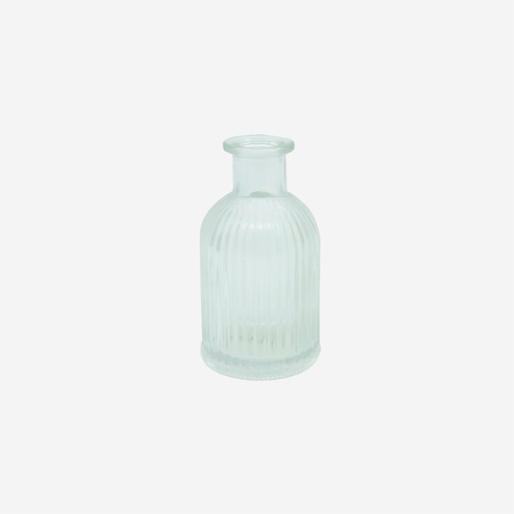 Vintage vertical ribbed Decor Diffuser Bottles with Stripes