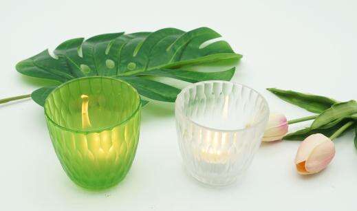 6oz Lovely Handmade Glass Candle Holders details