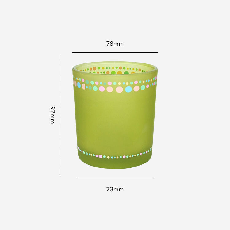 Harderson 6.8oz colorful decal frosted candle jars  supplier