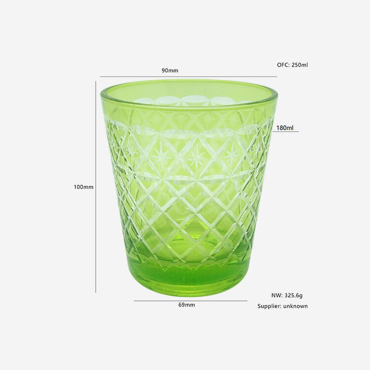 5.48oz Round Green Glass Jars for Scented Candles Making supplier