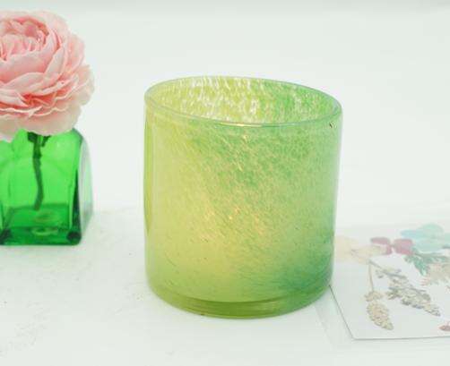 14oz Handmade Green Luxury Glass Candle Jars  factory