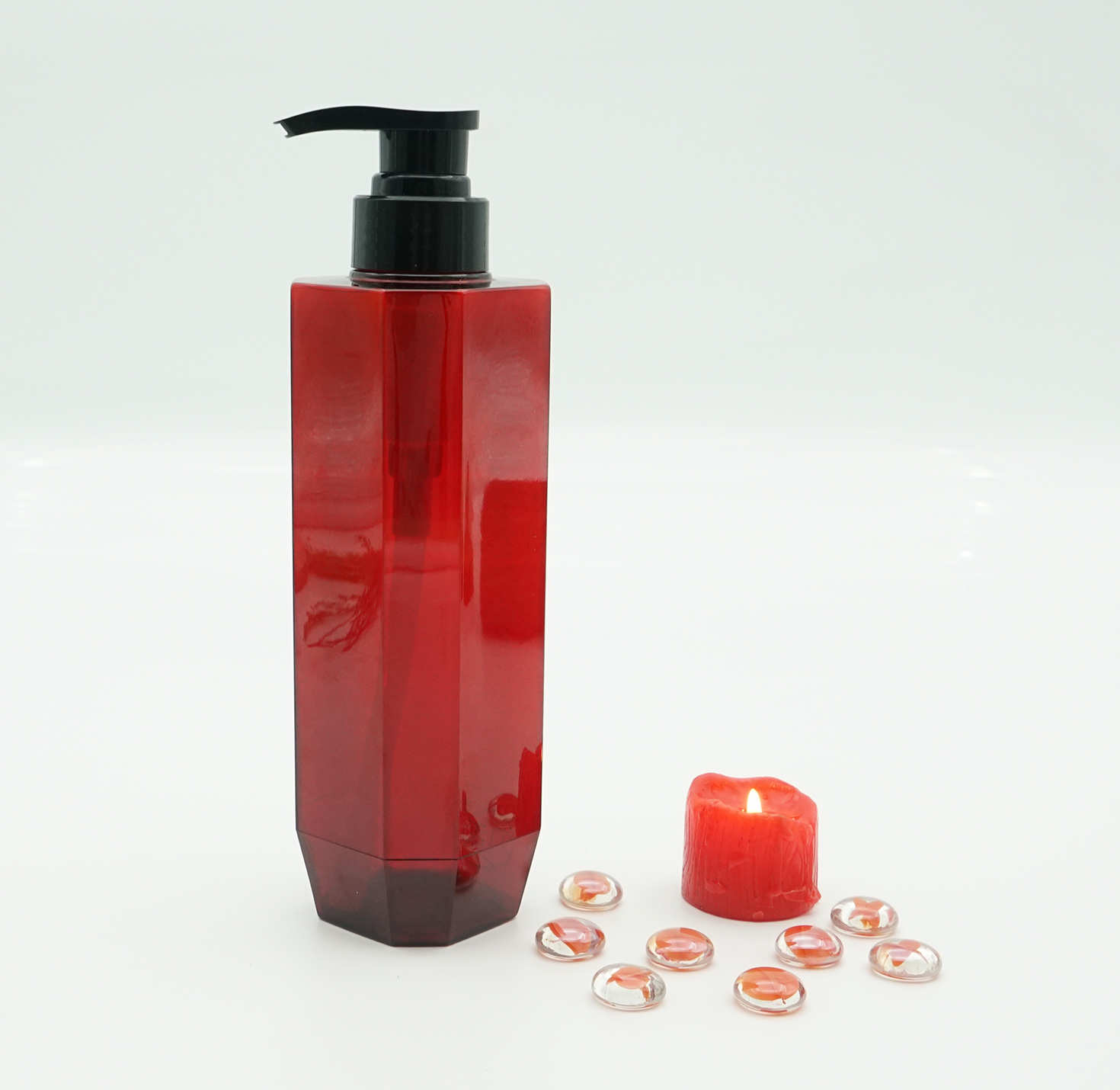 Harderson Luxury Octagonal Body Lotion PCR Plastic PET Bottle details