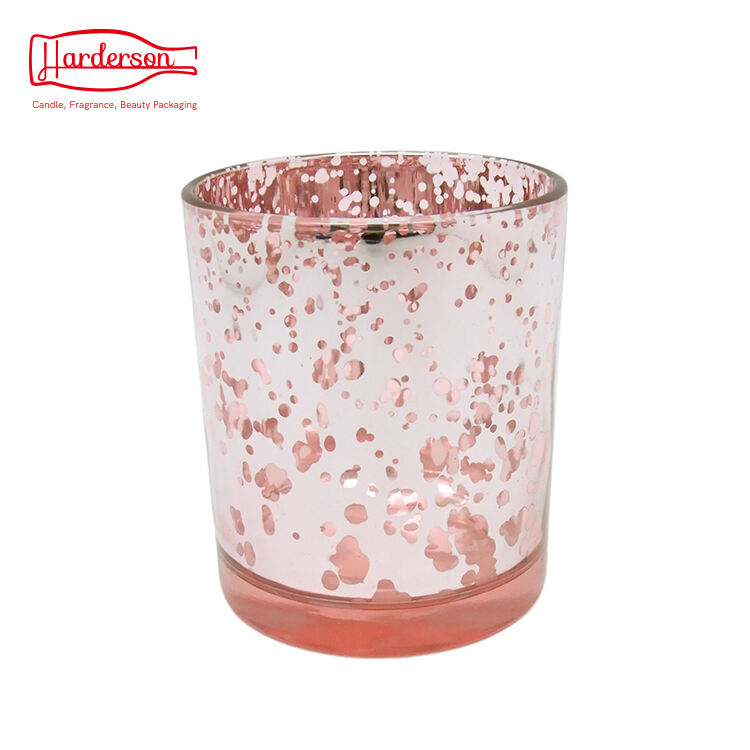 13oz Electroplated with Mercury Inside Cynlinder Candle Jar