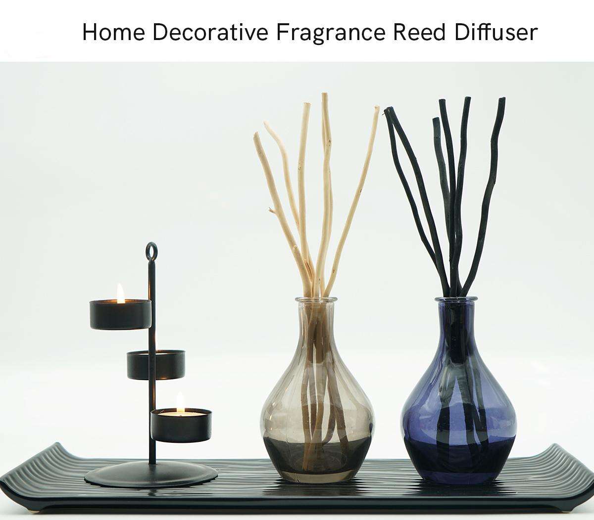  Harderson Elegant Colored Aroma Diffuser Glass Bottles with Black Reeds factory