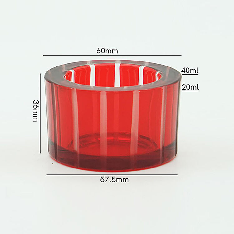 Harderson Hand Carved Thick Glass Tealight Candle Holder  supplier