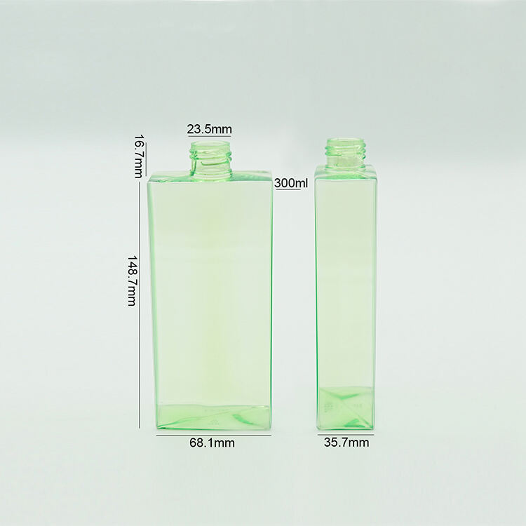 300ml Empty Square PETG Makeup Cosmetic Spray Pump Bottle supplier