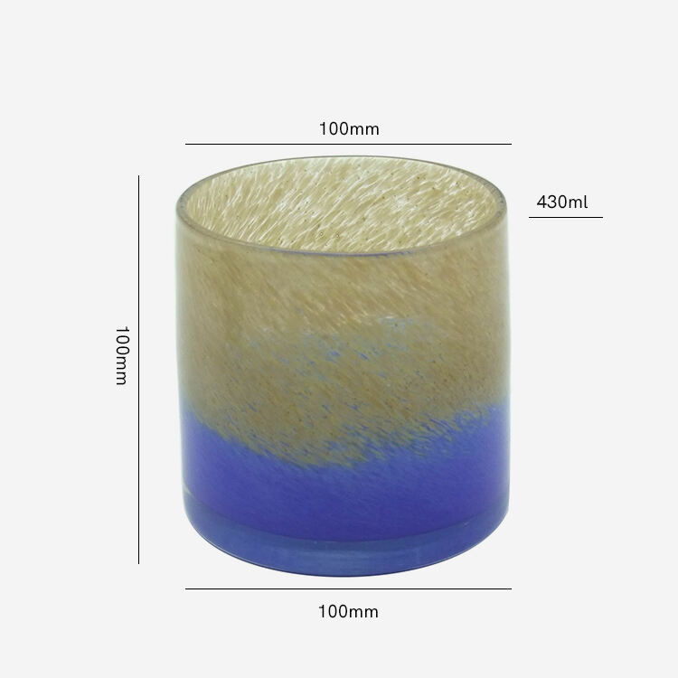 14oz Handmade Gradient Luxury Glass Candle Jars details