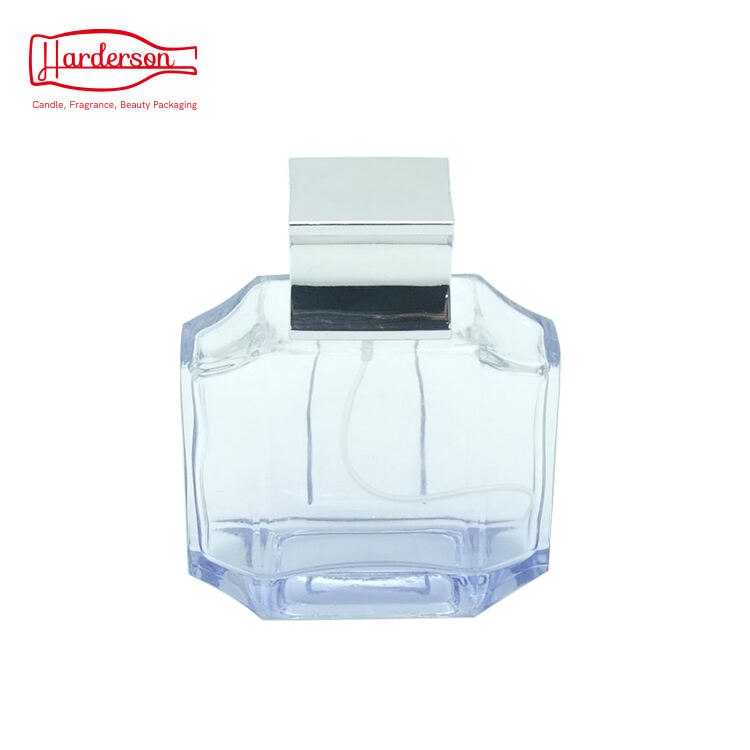 3.5oz 100ml Square Glass Perfume Bottle With Pump Spray