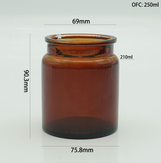 Harderson  7oz Apothecary Glass Candle Jars with Cork Lids details