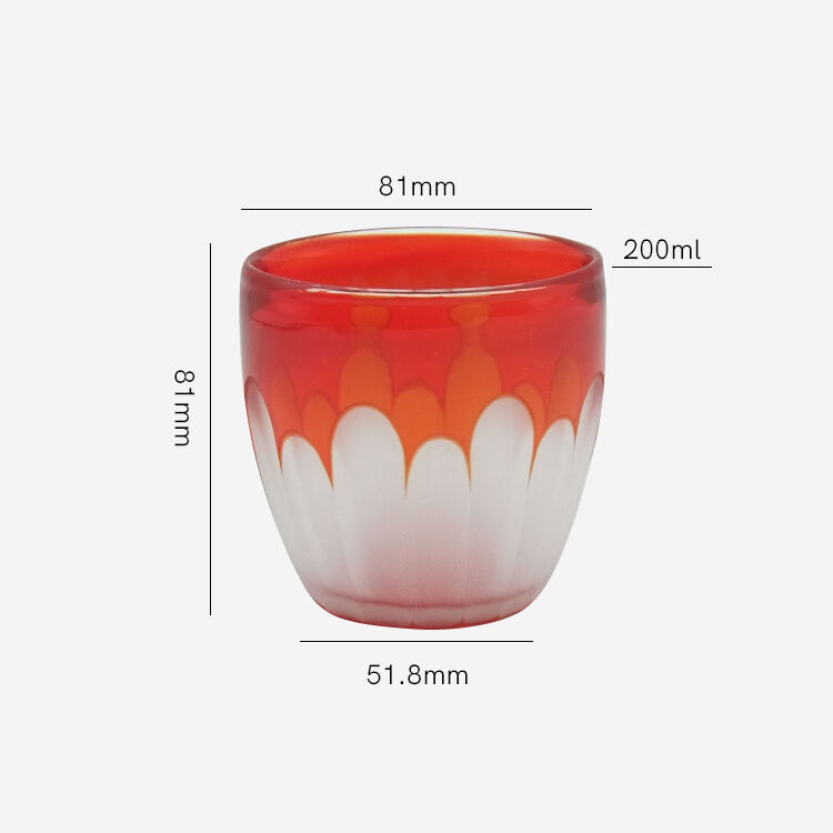 7oz Red Votive Glass Jars for Scented Candles Making supplier