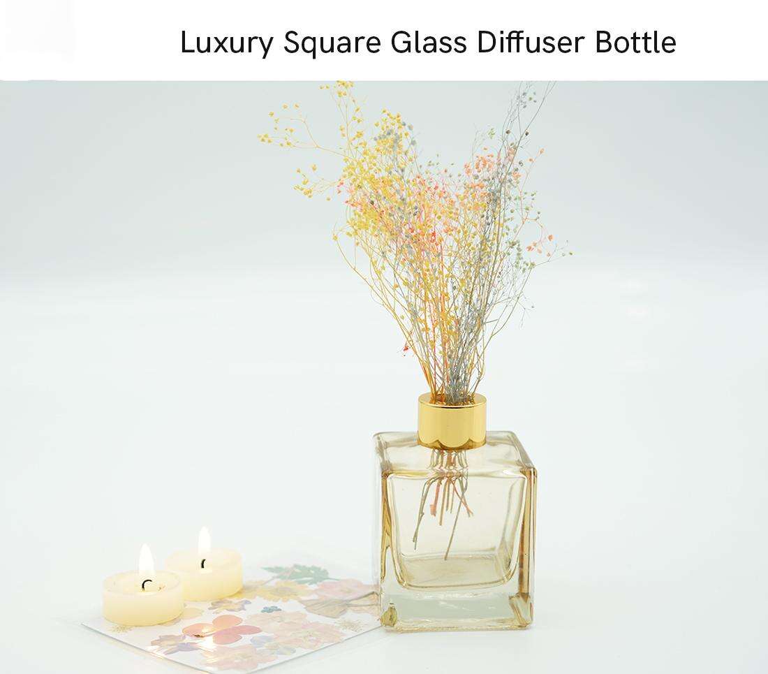 Harderson Wholesale 180ml Classical Square Diffuser Glass Bottle details