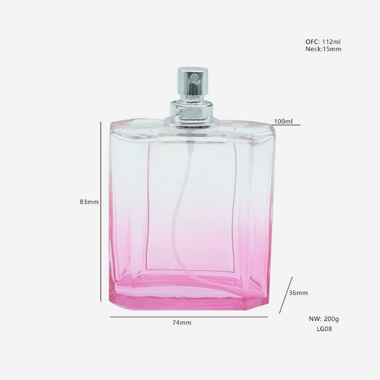 3.4oz Gradient Classic Style Glass Perfume Bottle With Pump Spray supplier