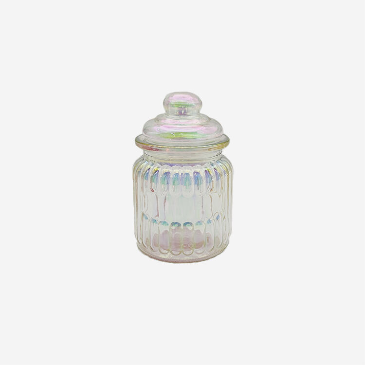 Harderson Water Drop Glass Jar for Candle - Multi-Use Glass Jar for Arts & Crafts, Storage, Candies, Planter Pots, Gifts & More