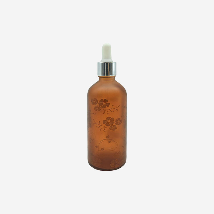 Harderson 100ml Frosted Amber Essential Oil Dropper Bottles 