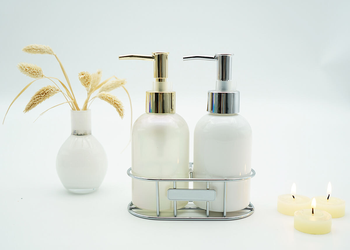 7oz hand wash lotion glass bottles with pumps supplier