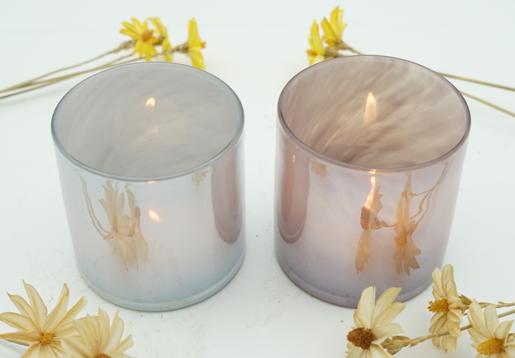 14oz Handmade Luxury Iridescent Glass Candle Jars manufacture