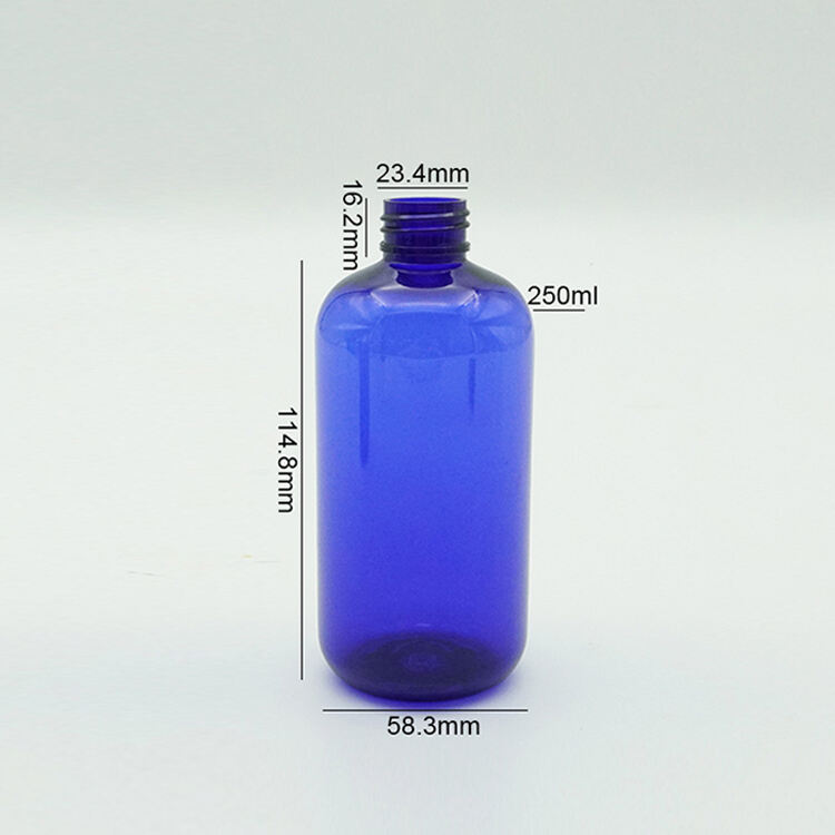 250ml Cobalt Blue Plastic Body Lotion Bottles with Pumps manufacture