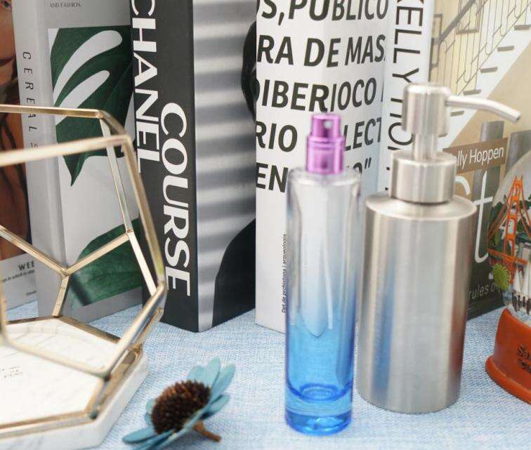 1.6oz Thin And Tall Cylinder Glass Perfume Bottle With Pump Spray manufacture