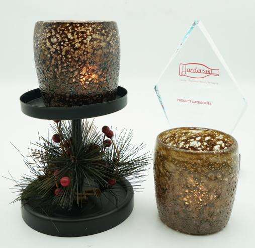 14oz Retro Handmade Glass Candle Holders details