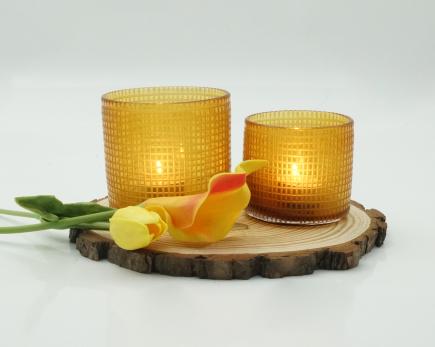 Harderson 8oz Round Glass Jars for Scented Candles Making supplier