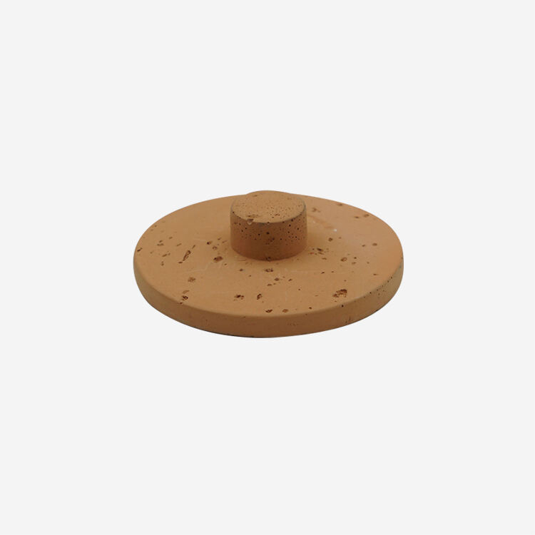 Customize Harderson Red Concrete Cement Lids with Knob for Candle Jars Key Word: Candle Jar Lid, food container lid, tea jar Lid, storage jar lid, Candle jar