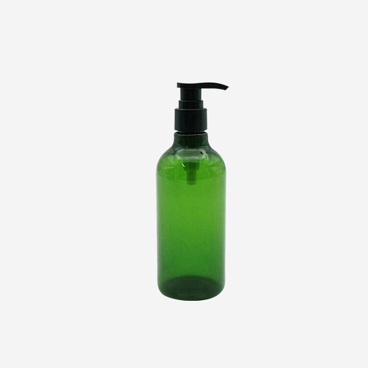 Harderson 9.5oz PET Green Plastic Bottles with Lotion Pumps