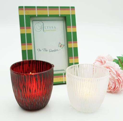 6oz Christmas Handmade Glass Candle Holders factory