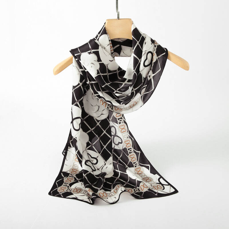 Print silk Long scarf L128924