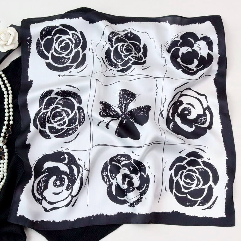 Printed Silk Satin Scarf 55123022