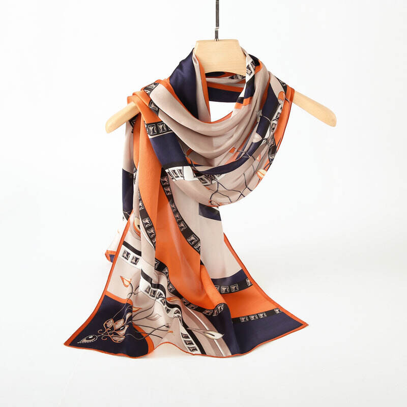 Print silk Long scarf L128906