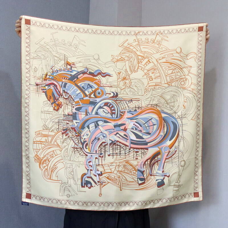 90cm print silk twill scarf 90223007