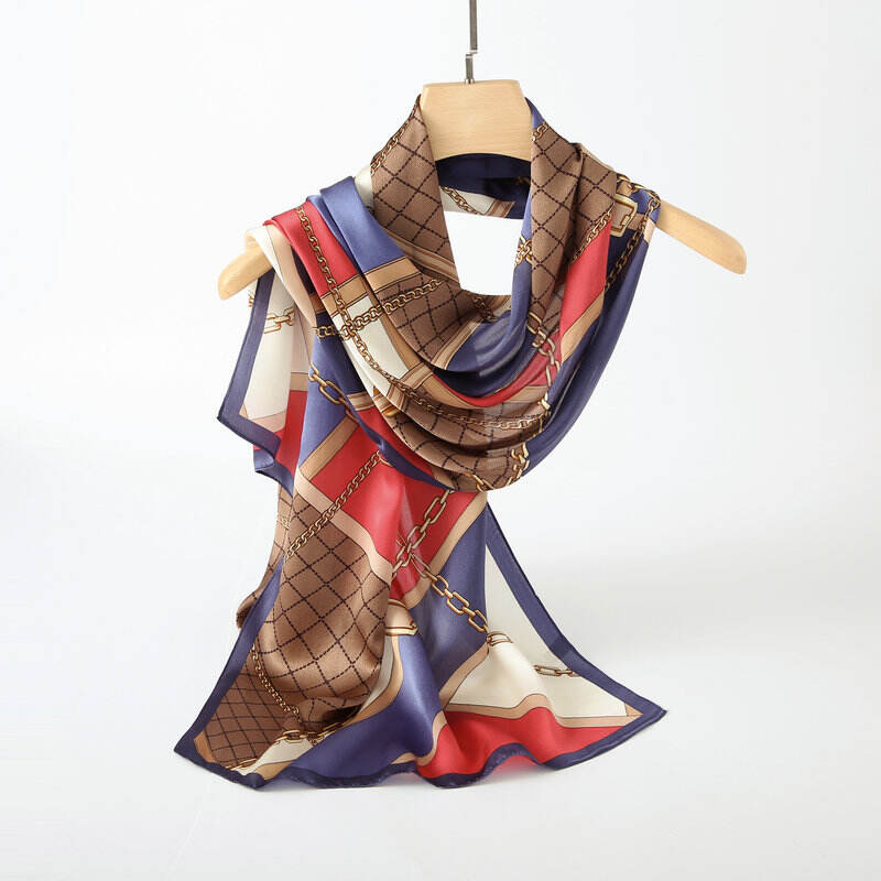 Print silk Long scarf L128902