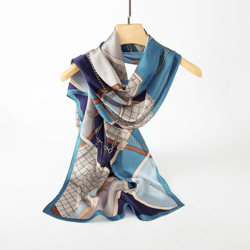 Print silk Long scarf L128903