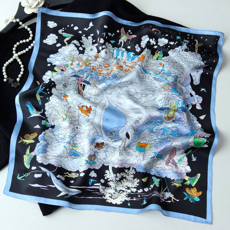 Printed Silk Satin Scarf 55123010