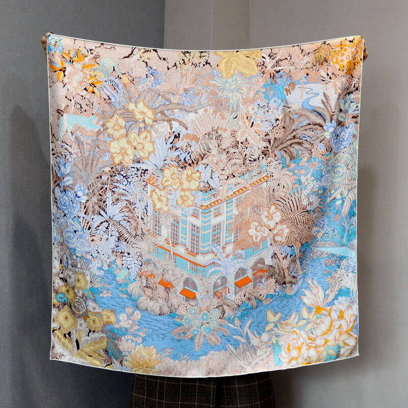 90cm print silk twill scarf 90223018