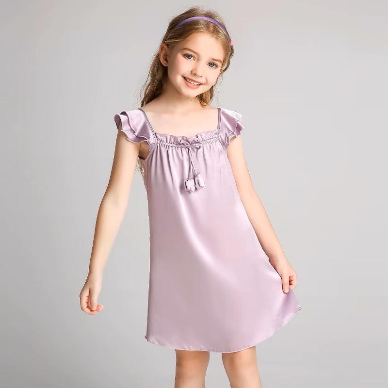 customized  silk sleepwear dress for Kids 