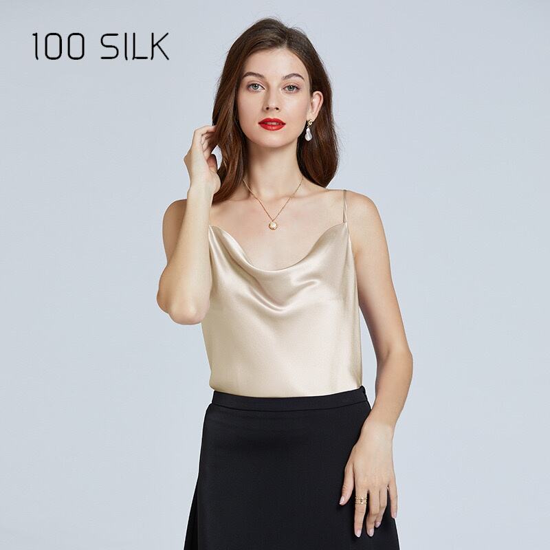 I-19 ye-silk camisole yabasetyhini